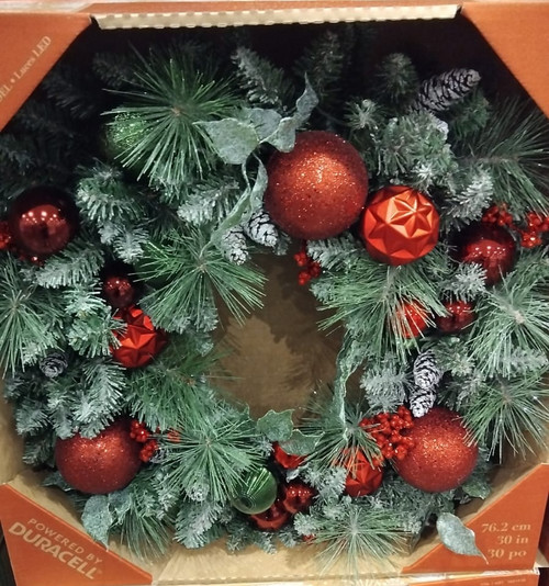 Decorative Wreath With Micro Lights 30" / 76 CM | Fairdinks