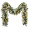 Glitter Flocked Garland With LED Lights 9" / 2.7M | Fairdinks