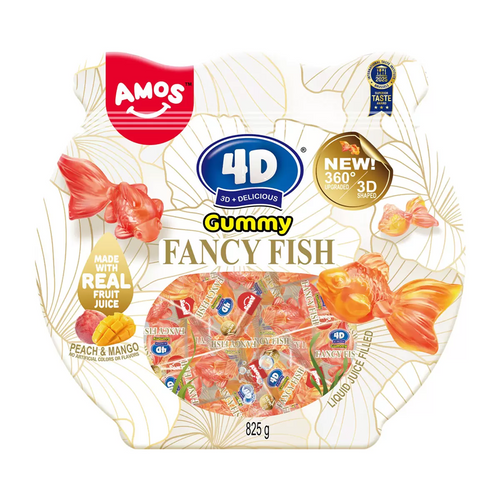 Amos 4D Gummy Fancy Fish 825G | Fairdinks
