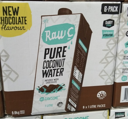 Raw C Chocolate Coconut Water 6 x 1L | Fairdinks