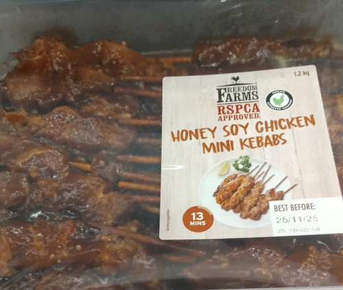Freedom Farms Honey Soy Chicken Mini Kebabs 1.2KG / Approx 24 Kebabs | Fairdinks