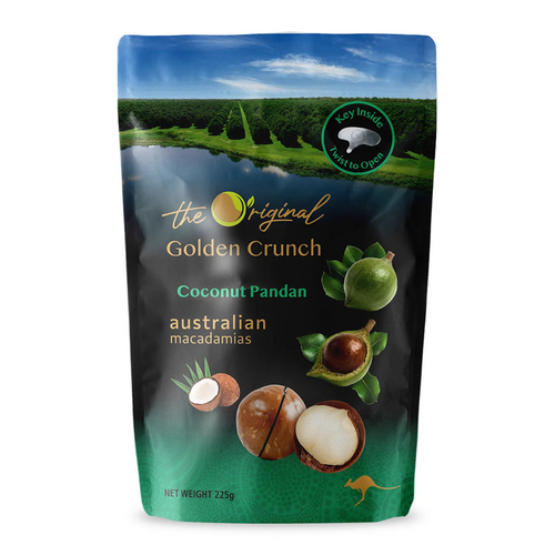 Golden Crunch Coconut Pandan Inshell Macadamias 400G | Fairdinks