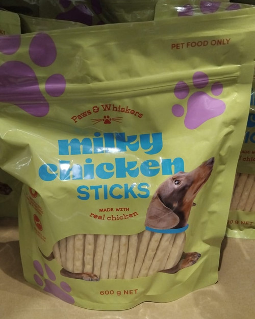 Paws & Whiskers Milky Chicken Sticks 600G | Fairdinks