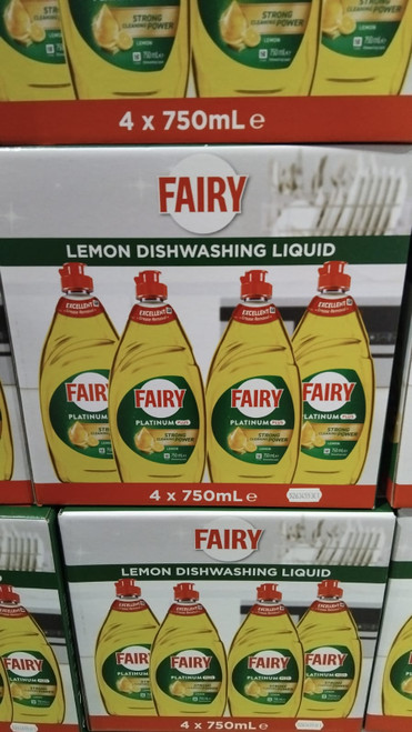 Fairy Platinum Plus Dishwashing Liquid 4 x 750ML | Fairdinks