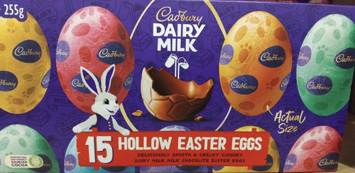 Cadbury Dairy Milk Hollow Easter Eggs 15 x 17G | Fairdinks