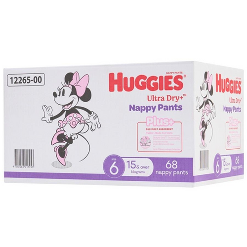Huggies Nappy Pants + Size 6 Girl 68CT | Fairdinks