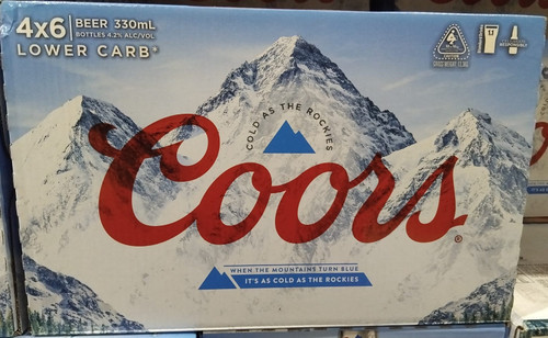Coors Lager Bottles 24 x 330ML | Fairdinks