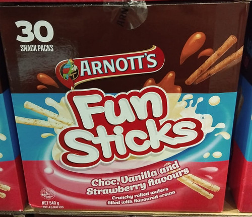 Arnott's Fun Sticks Variety 18 x 30G | Fairdinks