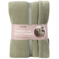 Berkshire Chenille Knit Throw 152CM x 178 CM - Green | Fairdinks