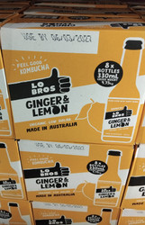 Lo Bros Ginger Lemon Kombucha 8 x 330ML - 2.64L | Fairdinks