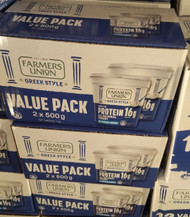 Farmers Union Greek Style High Protein Yoghurt - 2 x 500G - 1KG | Fairdinks