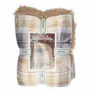 Orvis Cozy Luxe Faux Fur Throw 152CM x 178CM - Brown | Fairdinks