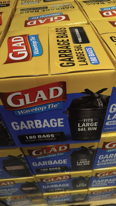 Glad Wavetop Garbage Bags 180CT/ 56L | Fairdinks