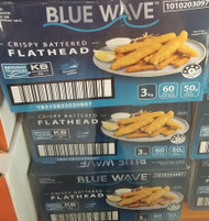 Blue Wave Battered Flathead Fillets 60PK - 3KG | Fairdinks