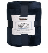 Kirkland Signature Plush Blanket Queen 248CM x 233CM - Blue | Fairdinks