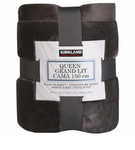 Kirkland Signature Plush Blanket Queen 248CM x 233CM - Grey | Fairdinks