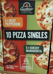 Gustoso Pizza Singles Beef Pepperoni/Margherita 1KG | Fairdinks