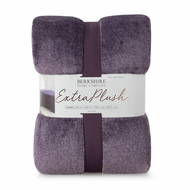 Berkshire Heathered Plush Blanket Queen 234 x 249 cm Purple   | Fairdinks