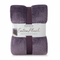 Berkshire Heathered Plush Blanket Queen 234 x 249 cm Purple   | Fairdinks