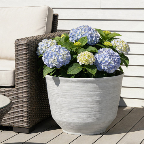 Blaire Resin Planter 22.1" / 56.1CM - Creme | Fairdinks