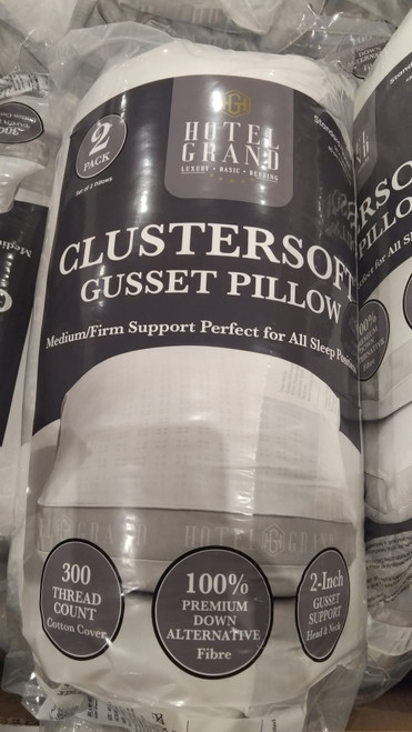 Hotel Grand Clustersoft Gusset Pillow 2 Pack | Fairdinks