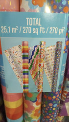 Kirkland Signature All occasion Gift Wrap 3 Pack Double Sided - Blue | Fairdinks