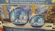 Glass Rotating Balls Set of 2 - Blue | Fairdinks