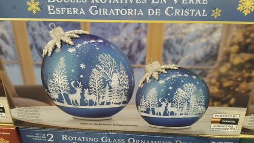 Glass Rotating Balls Set of 2 - Blue | Fairdinks