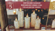 LED Glass Candles Set of 5 - White | Fairdinks