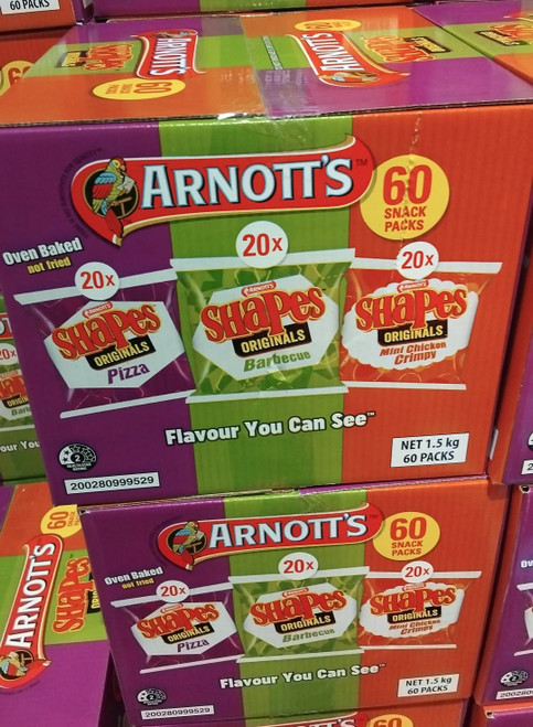 Arnott's Shapes Variety Pack 60 x 25G | Fairdinks
