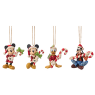 Jim Shore Licensed Hand-Painted Holiday Ornament Set 4 Piece Mickey And Friends | Fairdinks