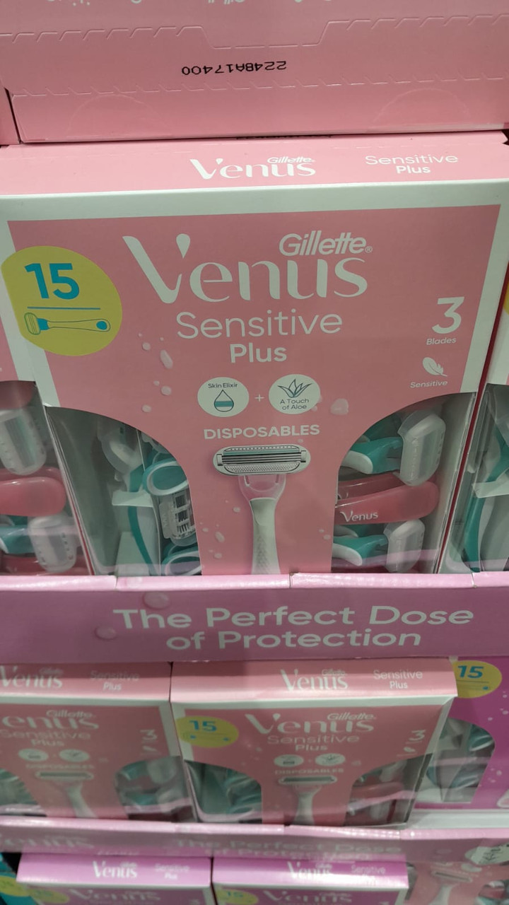 Gillette venus sensitive 2025 disposable razor 15-count