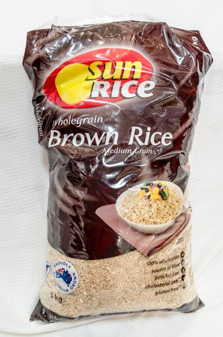 Sun Rice Brown Medium Grain Rice 5kg | Fairdinks
