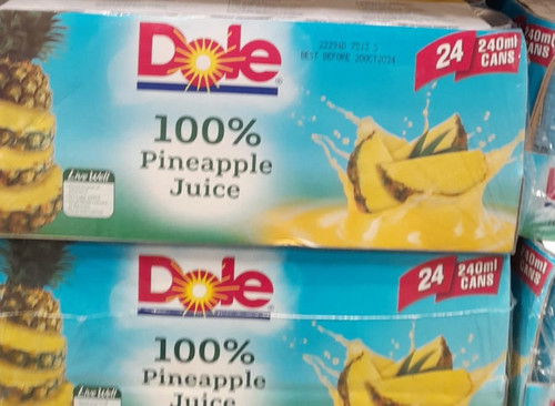 Dole Pineapple Juice 24 x 240ml cans | Fairdinks