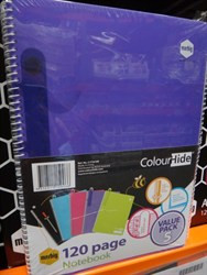 Marbig A4 Colour Hide Notebook 120 Pages (Pack of 5) | Fairdinks