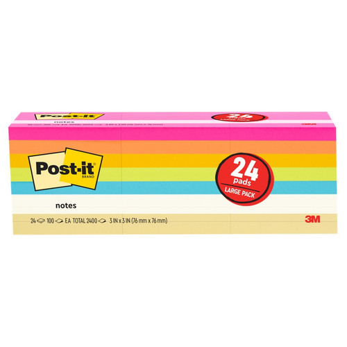 3M POST-IT Notes 24 PADS 7.5CM X 7.5CM | Fairdinks
