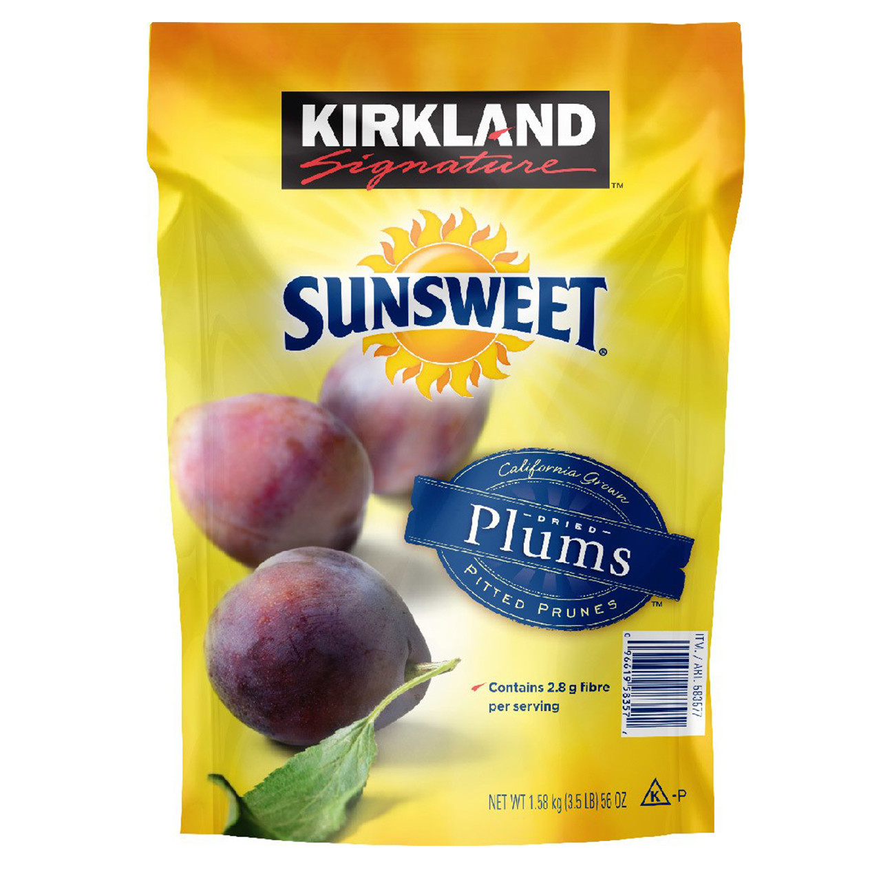 Kirkland Signature Sunsweet Dried Plums 1.5kg Fairdinks