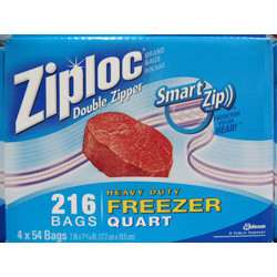 Ziploc Heavy Duty Freezer Bags, Gallon Size (Double Zipper) 152