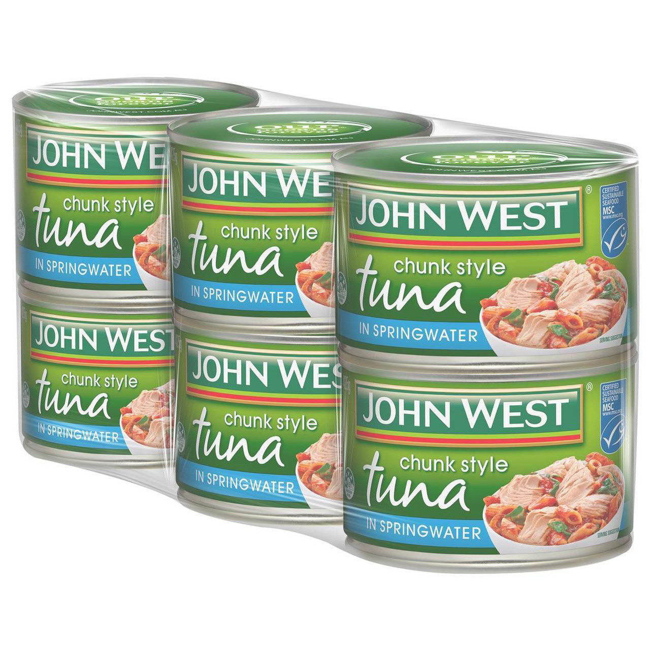 John West Tuna in Springwater 6 x 425G Fairdinks