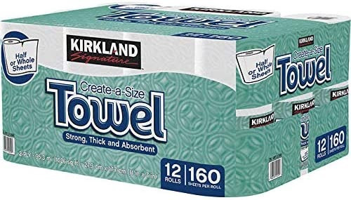 Kirkland Signature Paper Towel Create a Size 12 Rolls x 160 Sheets | Fairdinks