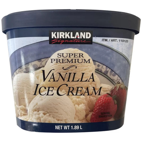 Kirkland Signature Premium Vanilla Ice Cream 2 x 1.89L | Fairdinks