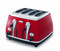 Delonghi CTO4003 Icona Classic 4 Slice Toaster - Red | Fairdinks