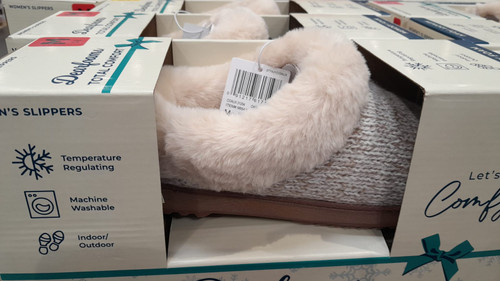 Dearfoam Womens Slippers US Size S to XL - Oatmeal | Fairdinks