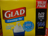 Glad Wavetop K/Tidy bags 2 x 72 PCK Large | Fairdinks