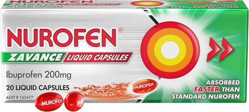 Nurofen Zavance Liquid Capsules 200MG 20 Capsules | Fairdinks