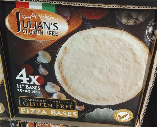 Julian's Gluten Free Pizza Base 4 Pack | Fairdinks