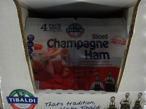 Tibaldi Sliced Champagne Ham 4 x 125G | Fairdinks
