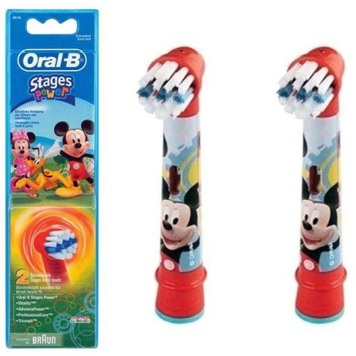 Oral B Stages Power Kids Toothbrush Replacement Refills 6 Pack - Mickey & Minnie | Fairdinks