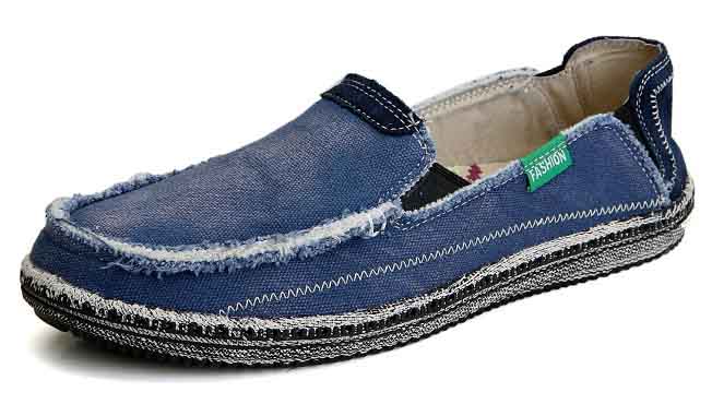 Blue casual denim style Converse slip on shoe loafer | Free Shipping ...