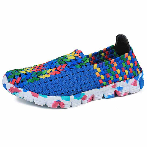 multicolor slip on sneakers